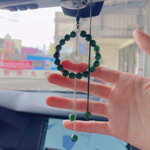 治癒冬日｜做任何事情都要全力以赴 車掛 玉石 999純銀 水晶 流蘇 吊飾 車內掛飾飾品 翡翠 干青