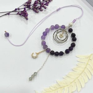 藝術家｜浪漫的靈魂，很難向平淡的生活妥協 紫水晶 拉長石 925純銀 999純銀轉運珠 玉石 水晶 流蘇 吊飾 車內掛飾飾品 流蘇