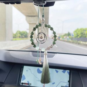 如期而至｜今天的遺憾，將被油青溫柔化解 油青玉 玉石 水晶 流蘇 吊飾 車內掛飾飾品 流蘇