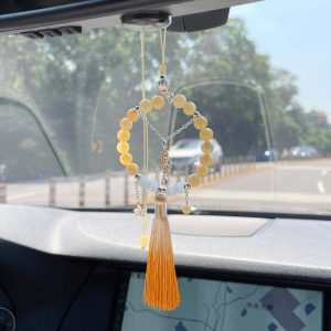 堅持下去｜光終究會灑在你的身上 999純銀轉運珠 999純銀 925純銀鍊 白貓眼石 黃玉 14K吊墜 玉石 水晶 流蘇 吊飾 車內掛飾飾品 流蘇