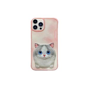 iphone 15pro手機殼 防摔殼 NIMMY【布偶貓】大眼萌寵系列 刺繡手機殼