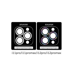 ANANK｜iPhone 11pro/11promax/12pro/12promax鏡頭貼 鈦金屬框旭硝子玻璃鏡頭貼