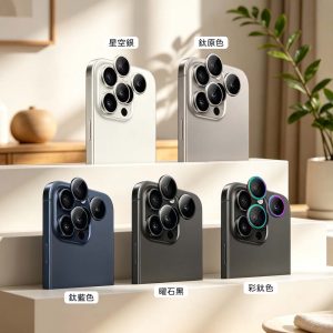 ANANK｜iPhone i15 pro/i15promax鏡頭貼 鈦金屬框 旭硝子玻璃鏡頭貼 AR光學鍍膜