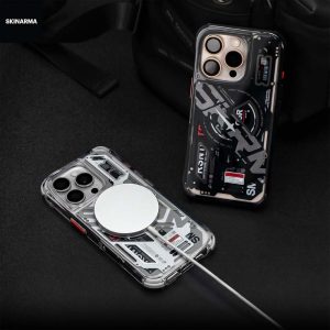 Skinarma｜iPhone 16ProMax手機殼 防摔殼 EKHO品牌電路板磁吸防摔手機殼 附掛繩環 原廠公司貨