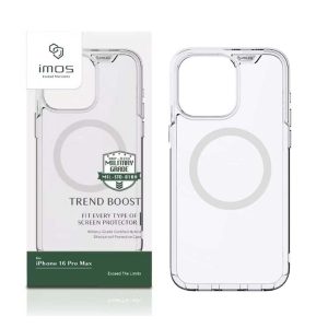 iMos｜iPhone16/16Pro/16ProMax手機殼TREND BOOST磁吸軍規防震保護殼附手機墊片＋充電孔保護膜原廠公司貨