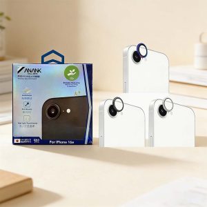 ANANK｜iPhone 17e/16e鏡頭貼 鈦合金金屬框 康寧大猩猩玻璃鏡頭貼