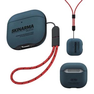 Skinarma｜Airpods 5、Airpods 4保護殼 Spunk潮風格收納保護套 附掛繩 支援無線充電 附贈手腕帶 原廠公司貨