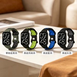 精鋼卡扣 柔軟洞洞運動錶帶 替換錶帶 小米手環8Pro/9Pro/10Pro替換錶帶