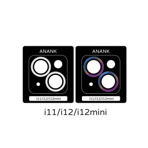 ANANK｜iPhone 11/12/12mini鏡頭貼 鈦金屬框 旭硝子玻璃鏡頭貼 AR光學鍍膜透光率96%