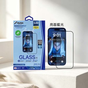 ANANK｜iPhone17/Air/17Pro/17ProMax/16Pro/16ProMax 亮面藍光旭硝子鋼化玻璃貼
