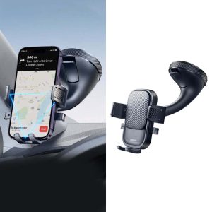 JOYROOM｜汽車手機支架 吸盤式 汽車擋風玻璃車架 OK6兩邊按壓打開,一鍵鎖緊 360度任意調整 擋風玻璃位置最優款式