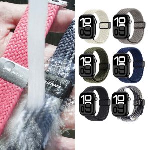 DUX DUCIS｜apple watch 44/45/49/S10/S11/S12 46mm錶帶 彈力Ultra編織磁吸扣錶帶