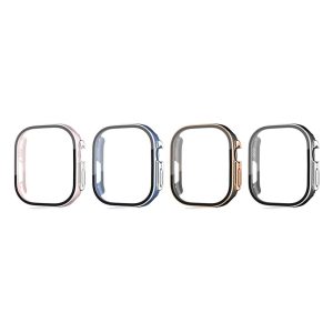 apple Watch Ultra 1/2/3/4 49mm保護殼 玻璃膜+保護框 雙色電鍍手錶防撞殼