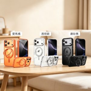 360旋轉磁吸支架防摔殼 無線充電 iPhone 17/17Air/17pro/17promax手機殼