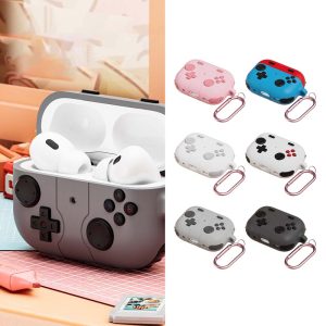 Airpods Pro3保護殼 硅膠遊戲機造型耳機保護套（上下蓋分開式） 附扣環 耳機保護殼 可無線充電