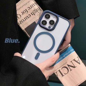 iPhone 13pro手機殼 防摔殼 鑽石紋磁吸防摔殼 支援無線充電 Magsafe