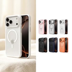 iPhone 18Pro/Max/17Pro/Max手機殼 防摔殼 精緻優盾 磨砂親膚金屬質感磁吸防摔殼 相機按鍵版