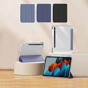 保護殼 冰晶款 平板三折支架內置筆槽保護殼 三星Tab S10Ultra/S9Ultra/S8Ultra 14.6吋