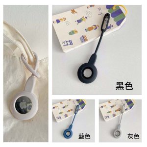 APPLE AirTag專用矽膠保護套 鑰匙圈 矽膠扣環素色款追蹤定位器保護套 iPhone定位器配件 矽膠保護套
