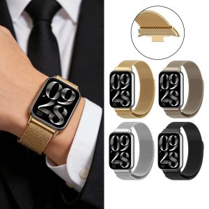 小米手環8Pro/9Pro/10Pro替換錶帶 米蘭磁吸錶帶 強力磁吸不易脫落 替換腕帶