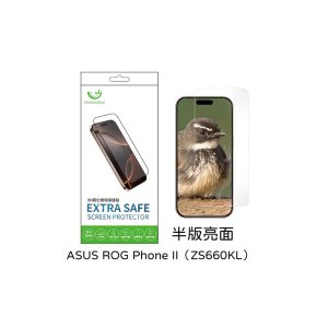 Extrasafe｜ASUS ROG Phone II（ZS660KL）保護貼ExtraSafe 2.5D半版亮面9H鋼化玻璃貼