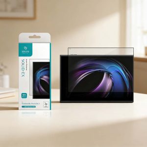 iMos｜任天堂 Nintendo Switch 2（二代）保護貼 2.5D黑邊 AR低反光＋高清亮面 9H鋼化玻璃貼 原廠公司貨