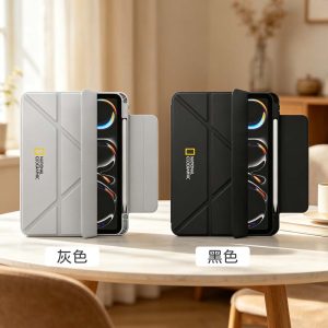 National Geographic 國家地理｜iPadAir11吋M2- M4(2024-2026版)Air4/5、Pro3~6代FlexStand可拆蓋帶筆槽保護殼