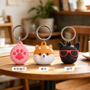 APPLE AirTag專用矽膠保護套 鑰匙圈 卡通造型矽膠追蹤定位器保護套 iPhone定位器配件 矽膠保護套