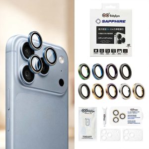 Babyeyes|iPhone18Pro/18ProMax鏡頭貼 不鏽鋼金屬框 藍寶石玻璃鏡頭貼 提升夜拍清晰 原廠公司貨(共用i14~i17三鏡頭)