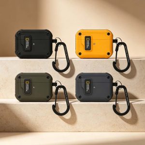 National Geographic 國家地理|Airpods Pro1&2保護殼 自動開蓋磁吸耳機保護殼附扣環 原廠公司貨