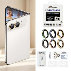 Babyeyes｜iPhone Duo鏡頭貼 不鏽鋼金屬框 藍寶石玻璃鏡頭貼 提升夜拍清晰 Babyeyes 原廠公司貨